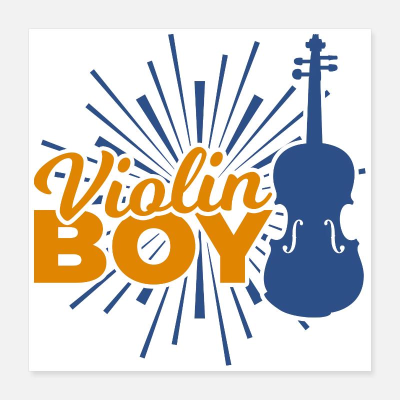 Geigen Junge Poster 40x40 cm