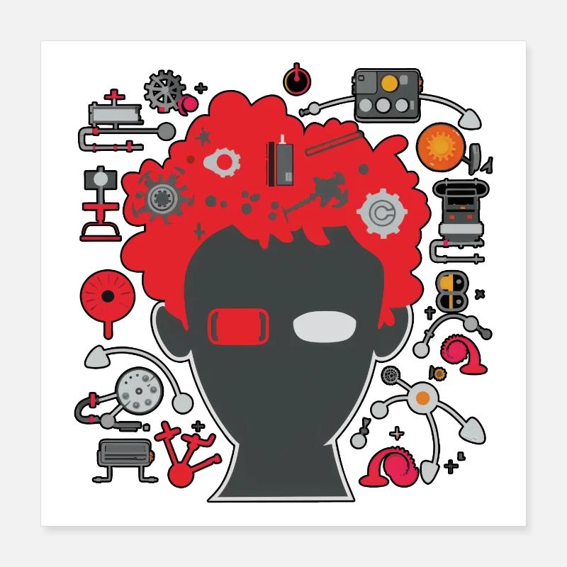 Geek 02 R Poster 16" x 16" (40x40 cm)