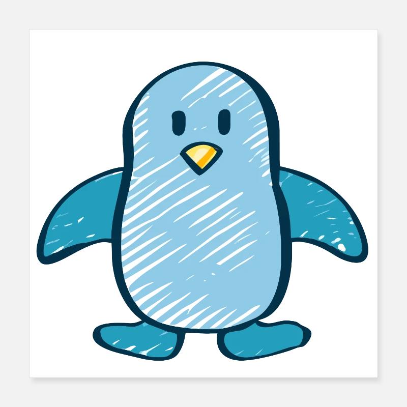 Pinguin Poster 40x40 cm