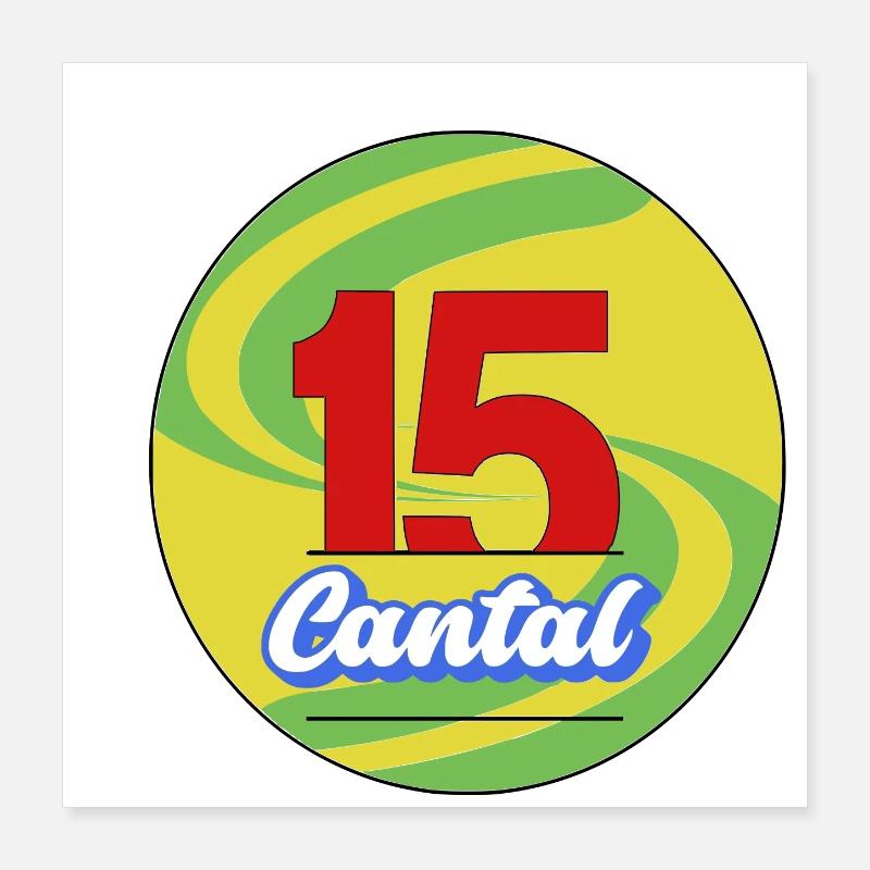 Cantal Poster 40 x 40 cm