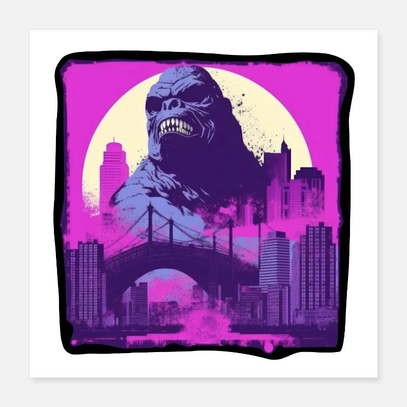 Gorilla 05 Poster 16" x 16" (40x40 cm)