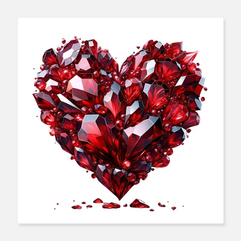 Ruby Love T-Shirt Poster 16" x 16" (40x40 cm)