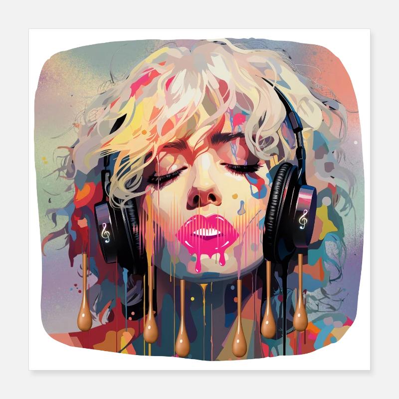 Pop Art & Musik Poster 40x40 cm
