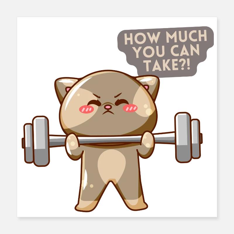 Cat Brave Training Motivation Poster 16" x 16" (40x40 cm)
