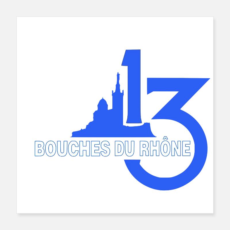 Bouches du Rhône Poster 40 x 40 cm