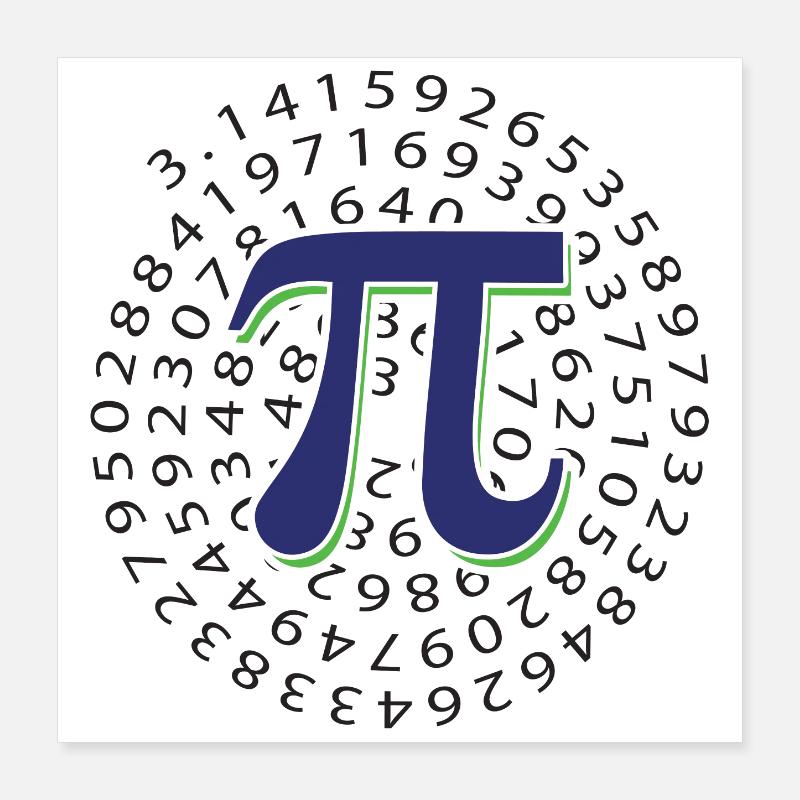 Pi-Tag - Glücklicher Pi-Tag Poster 40x40 cm
