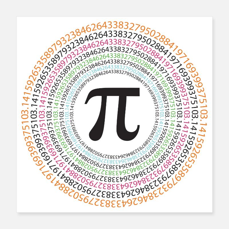 Pi-Tag - Glücklicher Pi-Tag Poster 40x40 cm
