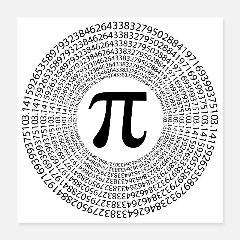 Pi-Tag - Glücklicher Pi-Tag Poster 40x40 cm