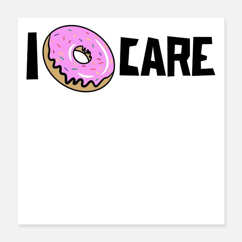 Egal Witzig Statement Donut Ist Mir Wurscht Poster 40x40 cm