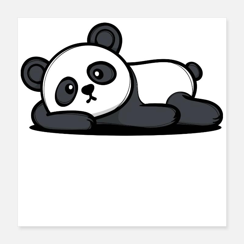 I don't care Statement Panda indifferent Poster 16" x 16" (40x40 cm)