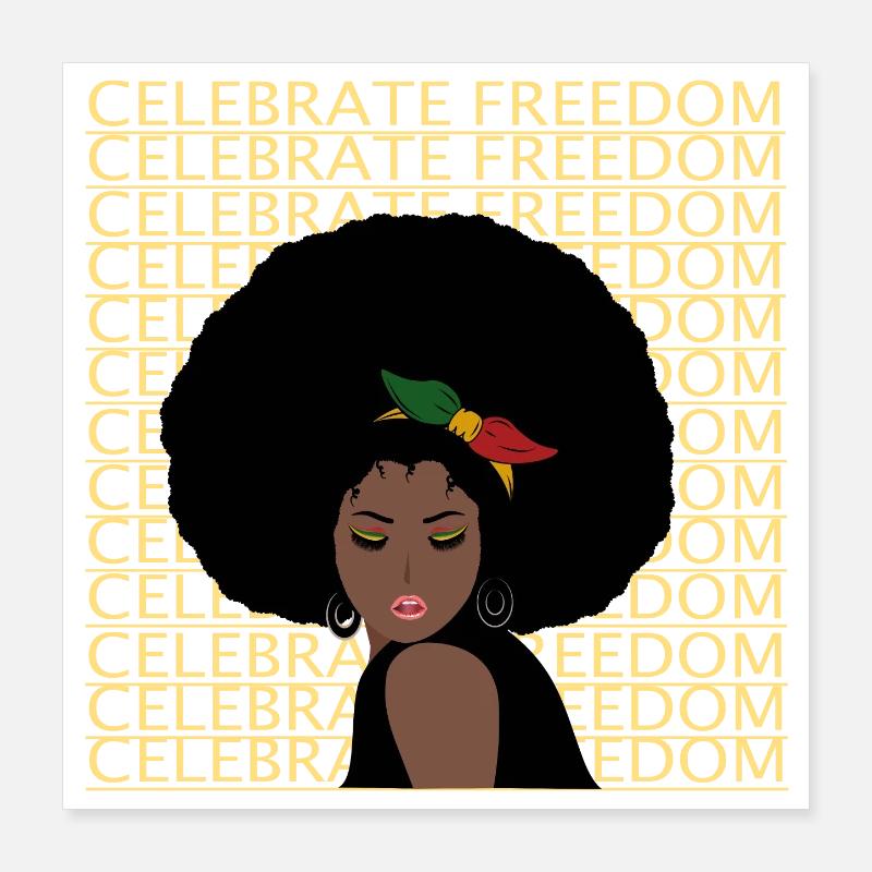 Juneteenth Freedom Day Poster 16" x 16" (40x40 cm)