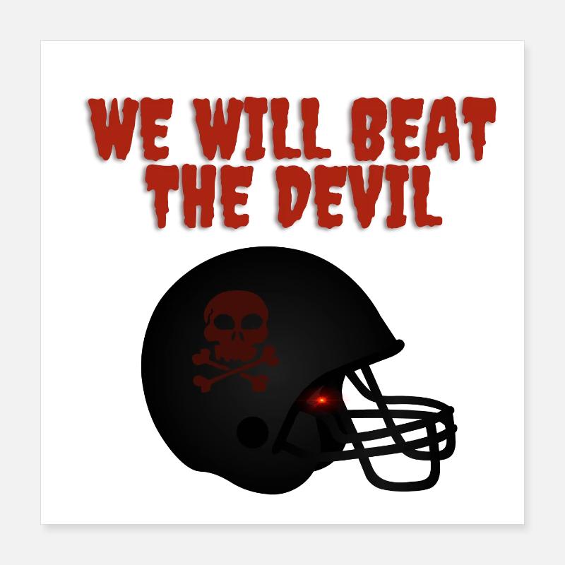 Düstere Motivationsbotschaft mit Schädel Poster 40x40 cm