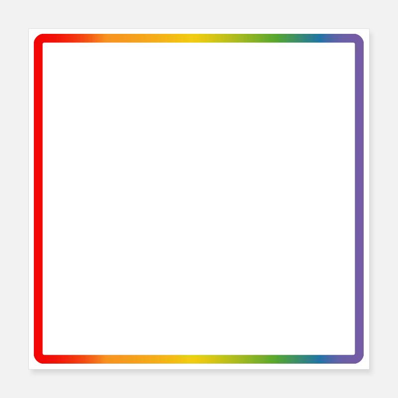 Regenbogen Rahmen LGBT DEMO Poster 40x40 cm