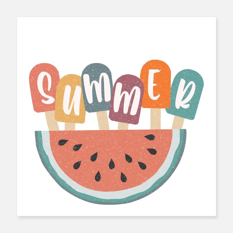 Sommer Poster 40x40 cm