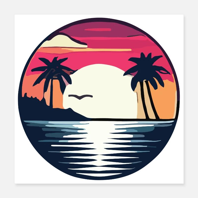 Sommerzeit Poster 40x40 cm