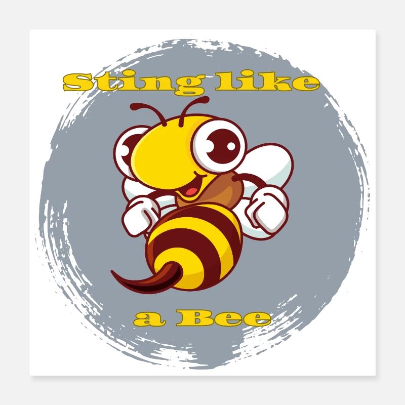 Piquer comme une abeille Poster 40 x 40 cm
