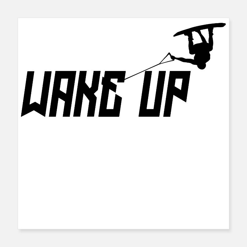 Kitesurfer Statement Stunt Wakeboard Surfing Poster 16" x 16" (40x40 cm)