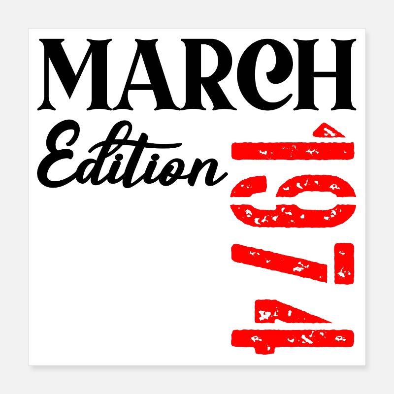 Anniversaire : mars 1974 - 53e anniversaire Poster 40 x 40 cm
