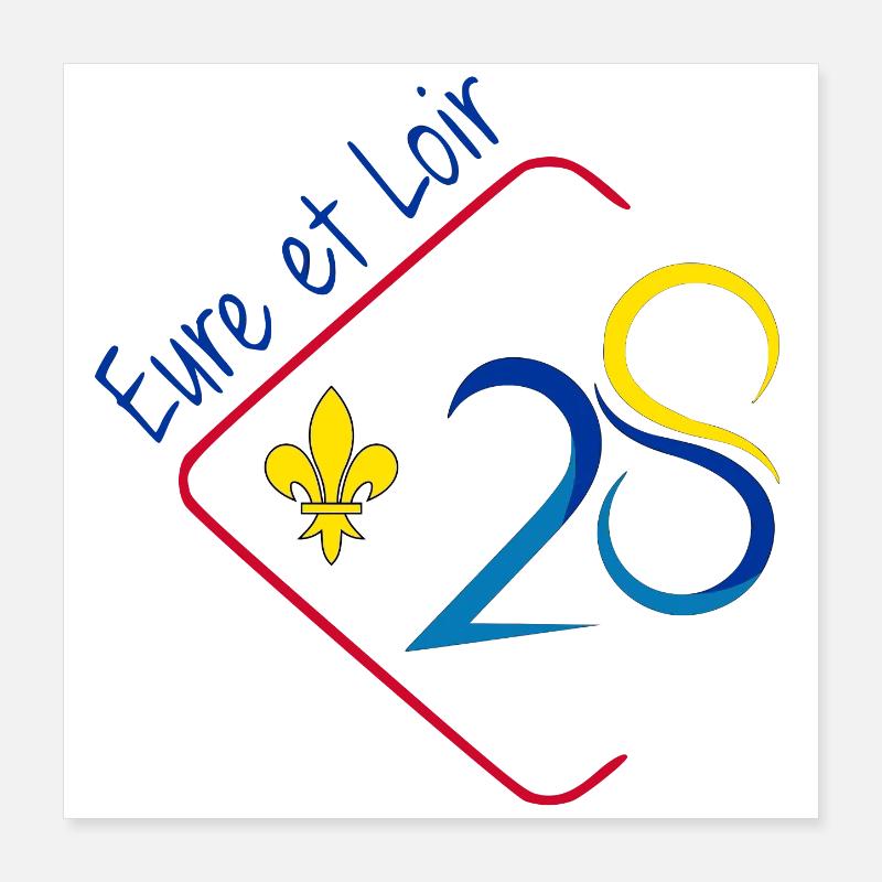 Eure et Loir Poster 40x40 cm