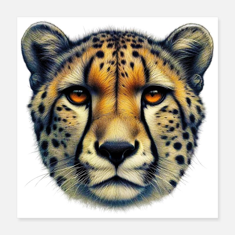 Guépard Poster 40 x 40 cm