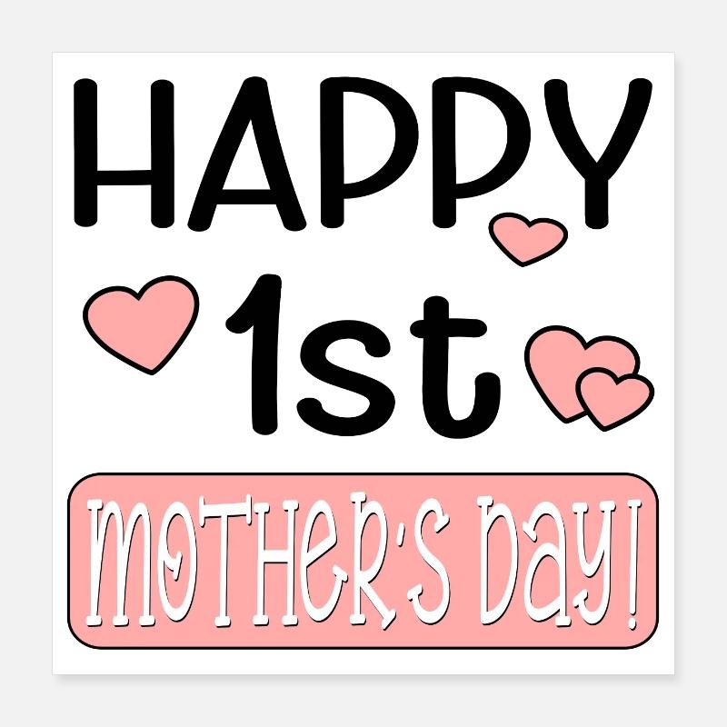 ALLES GUTE ZUM ERSTEN MUTTERTAG Poster 40x40 cm