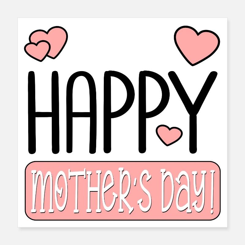 HAPPY MOTHERS DAY MUM Poster 16" x 16" (40x40 cm)