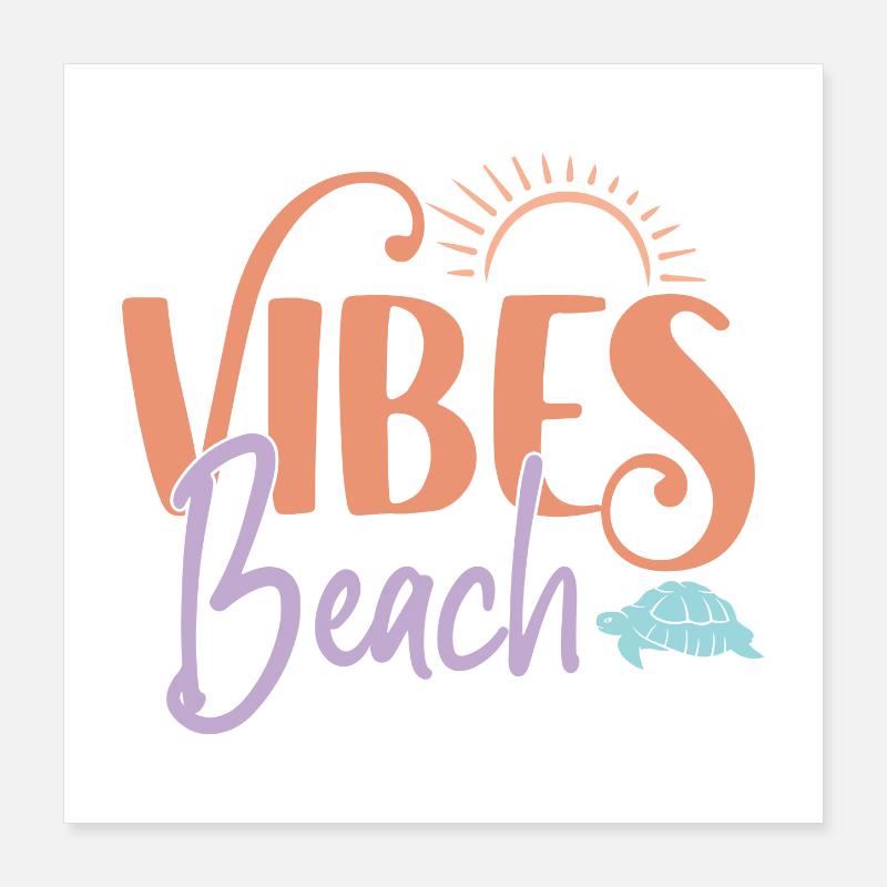 Ambiance de plage Poster 40 x 40 cm