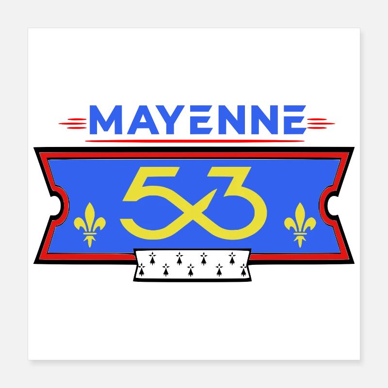 Mayenne Poster 40 x 40 cm