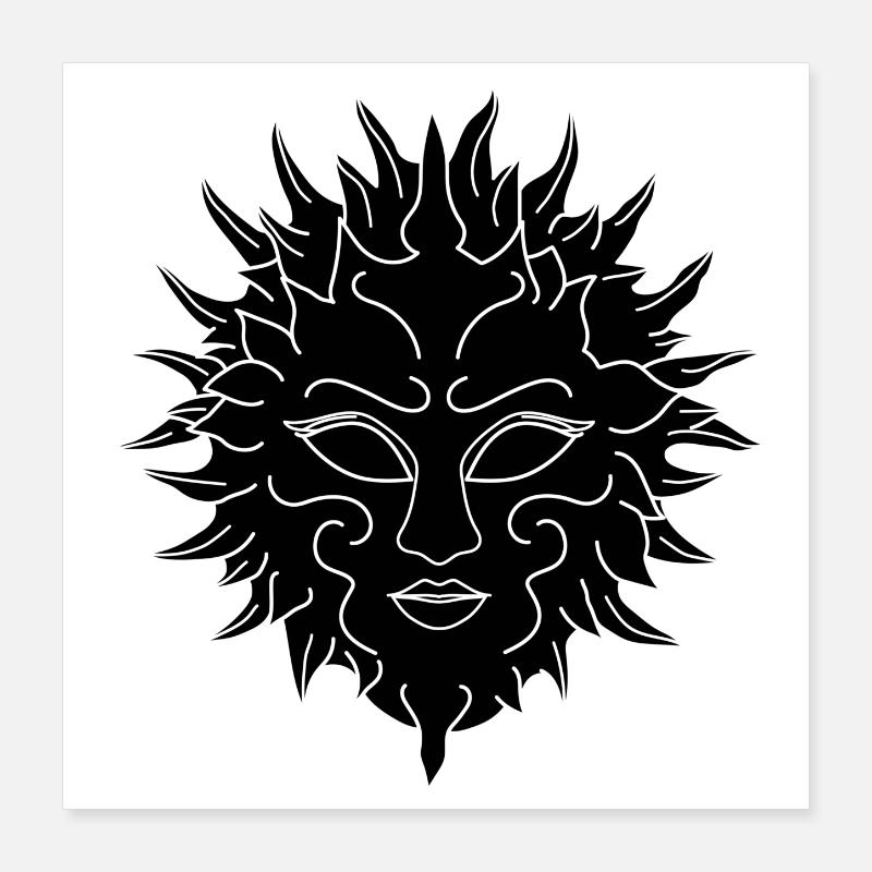 Black sun Poster 16" x 16" (40x40 cm)
