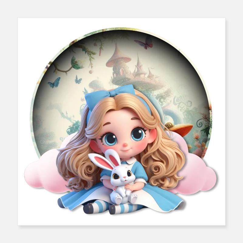Les rêves d'Alice Poster 40 x 40 cm