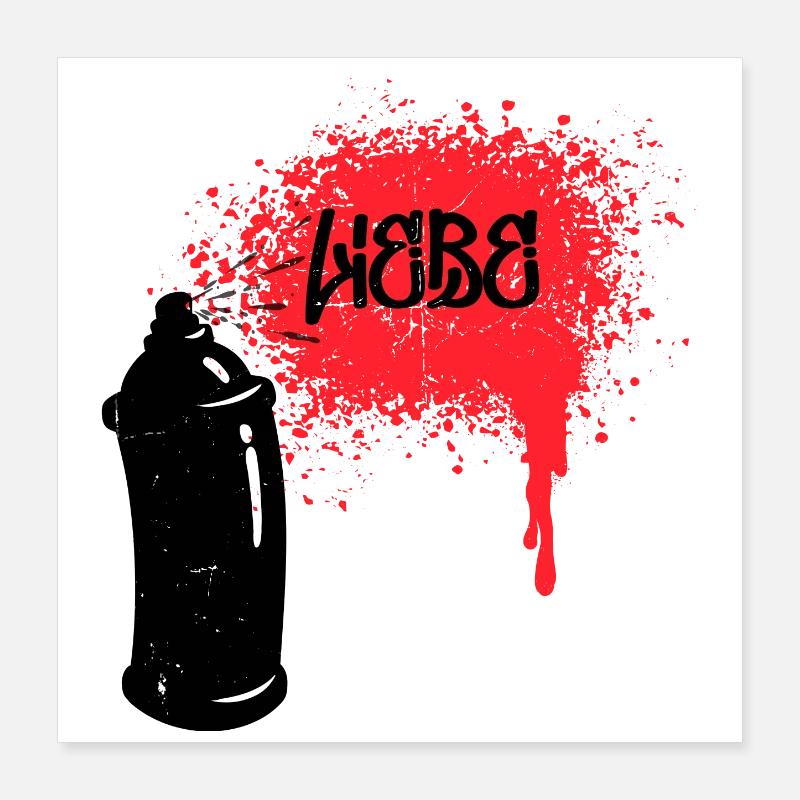 Spraydose Strassenkunst Wildstyle Graffiti Kunst Poster 40x40 cm