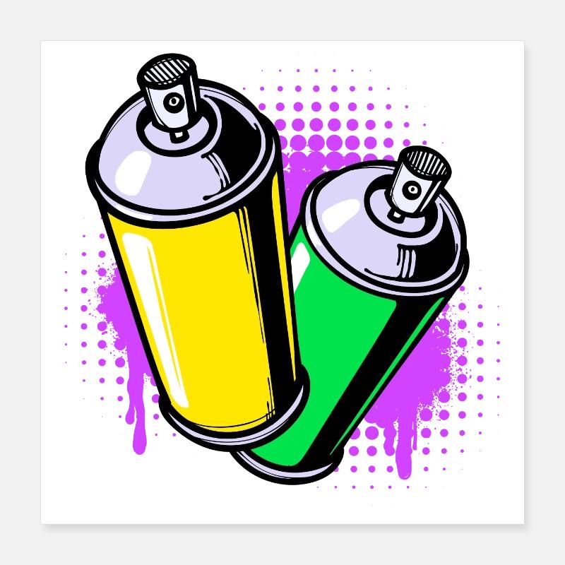 Graffiti Sprayer Kunst Strassenkunst Spraydose Poster 40x40 cm