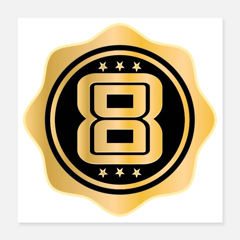 8e anniversaire - Huit ans Poster 40 x 40 cm