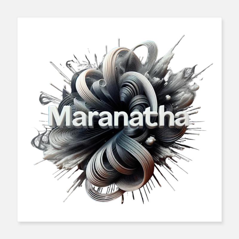 Rubans flottants maranatha Poster 40 x 40 cm