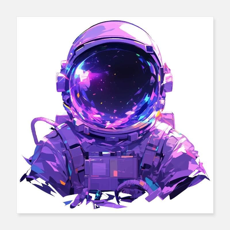 Astronauten-Helm Poster 40x40 cm