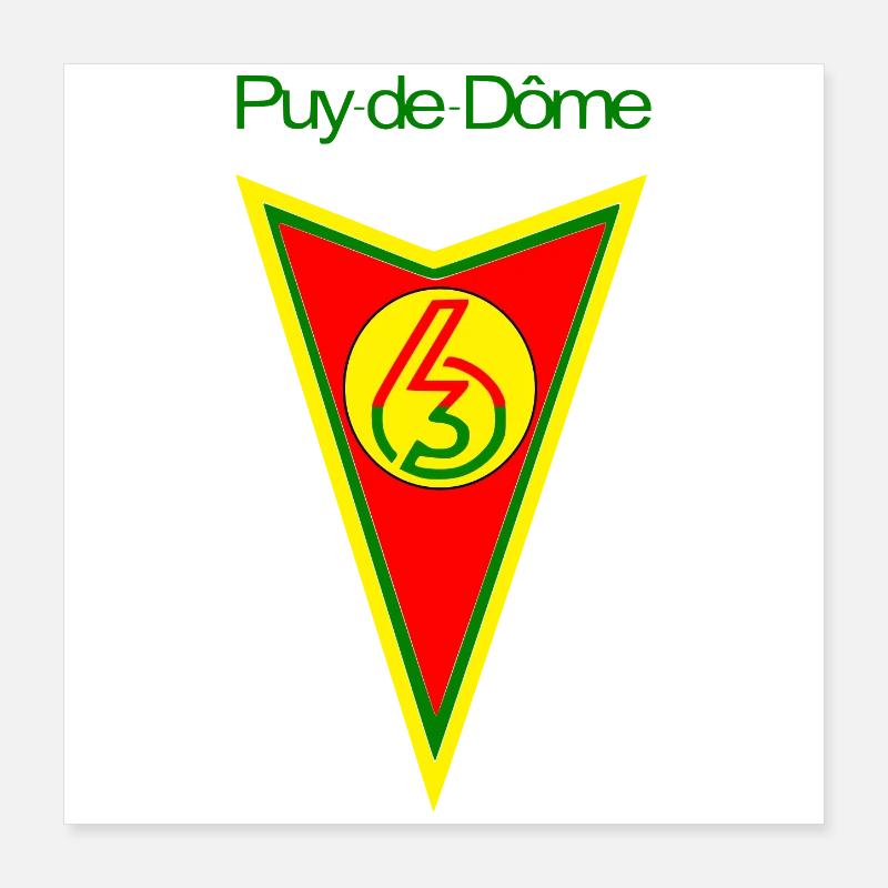 Puy de Dôme Poster 40 x 40 cm