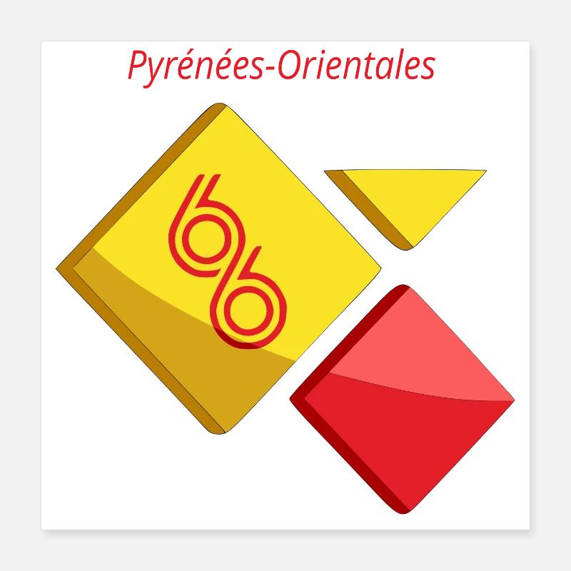Pyrénées-Orientales Poster 40 x 40 cm