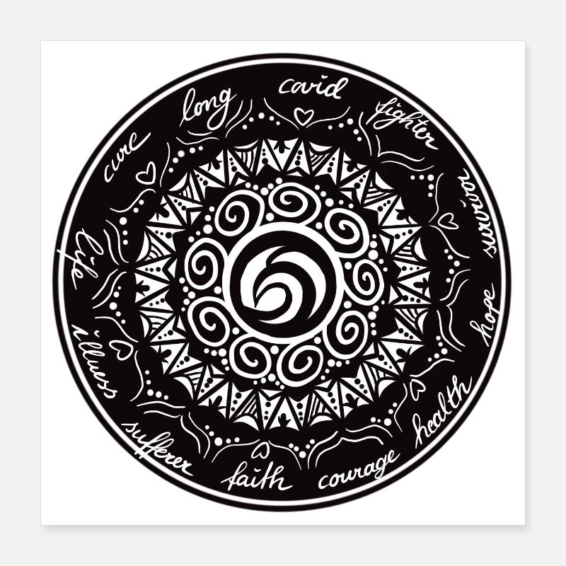 Long covid Poster 40x40 cm