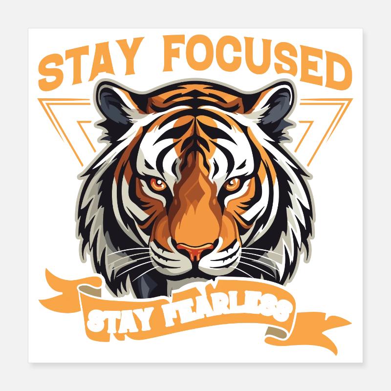 Restez concentré, restez sans peur Poster 40 x 40 cm