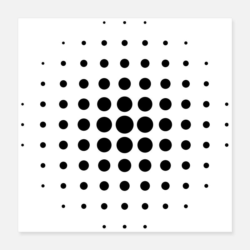Rasterpunkte Poster 40x40 cm