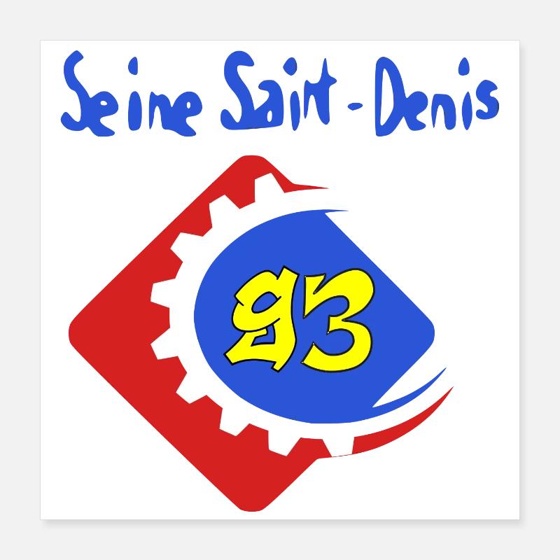 Seine Saint Denis Poster 40 x 40 cm