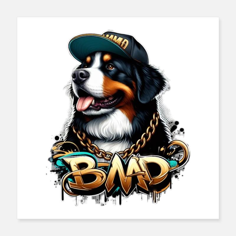 Bouvier bernois Poster 40 x 40 cm