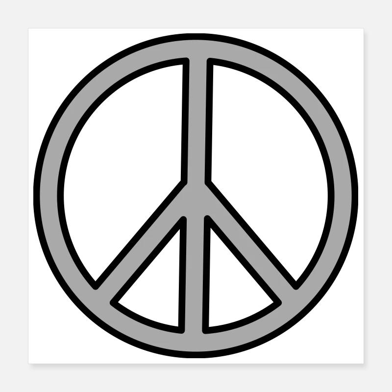 Peace Zeichen Poster 40x40 cm