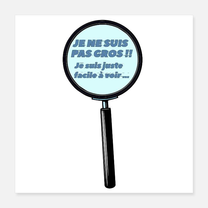 Je ne suis pas gros Poster 40 x 40 cm
