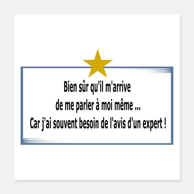 Ich rede mit mir selbst Poster 40x40 cm