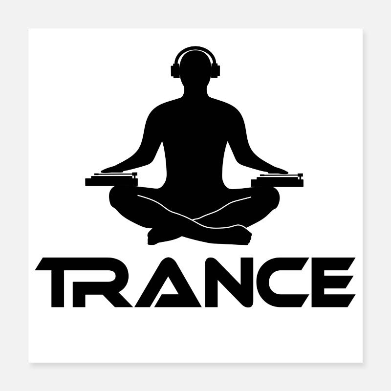 Trance - Poster 40x40 cm - Weiß