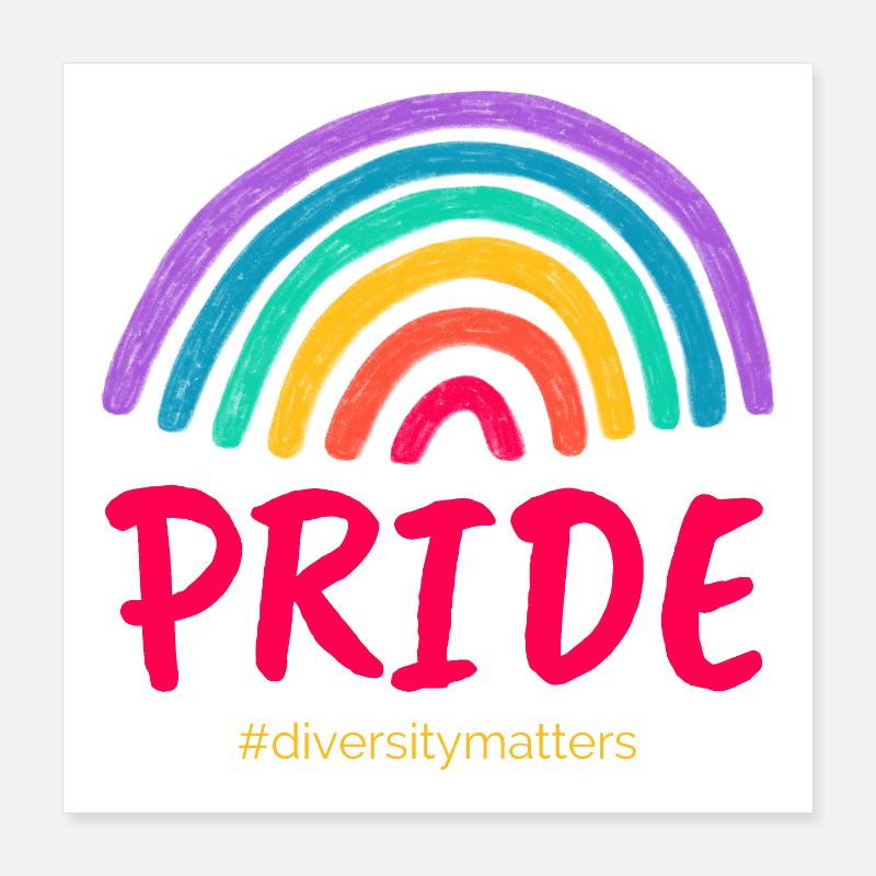 Pride pink #diversitymatters Poster 40x40 cm