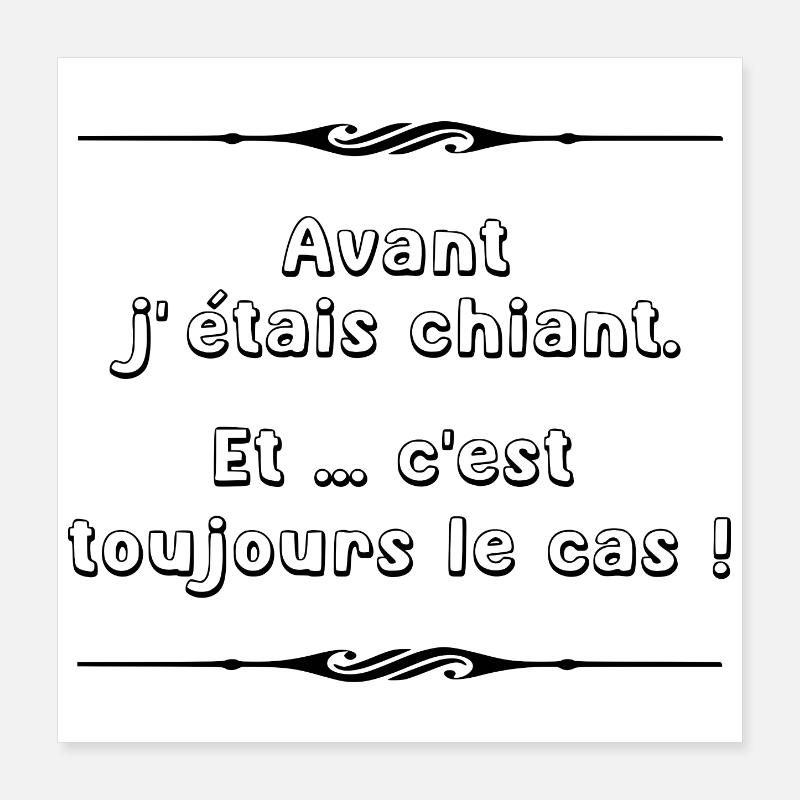 Früher war ich langweilig Poster 40x40 cm