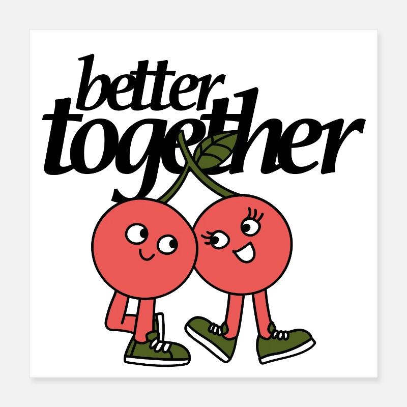 Bedre sammen Poster 40x40 cm
