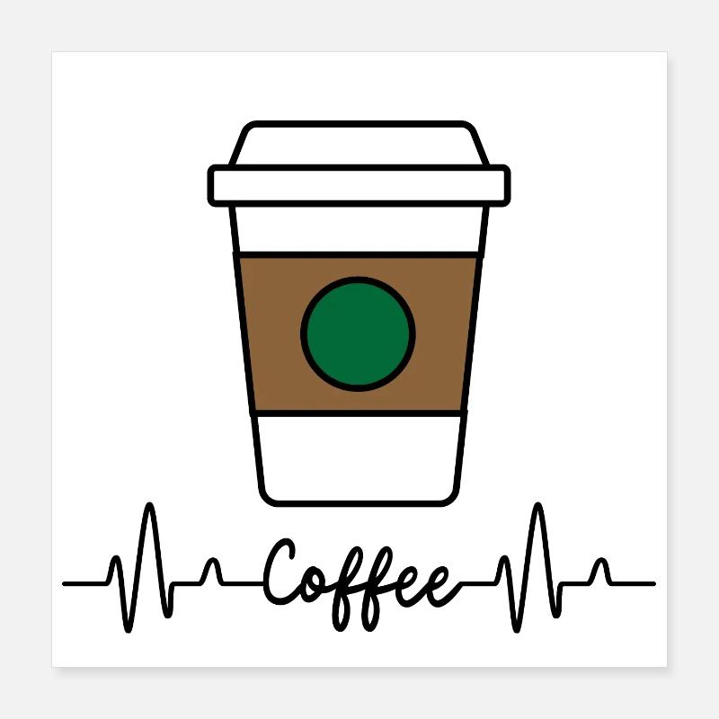 Couleur de la tasse à café Poster 40 x 40 cm